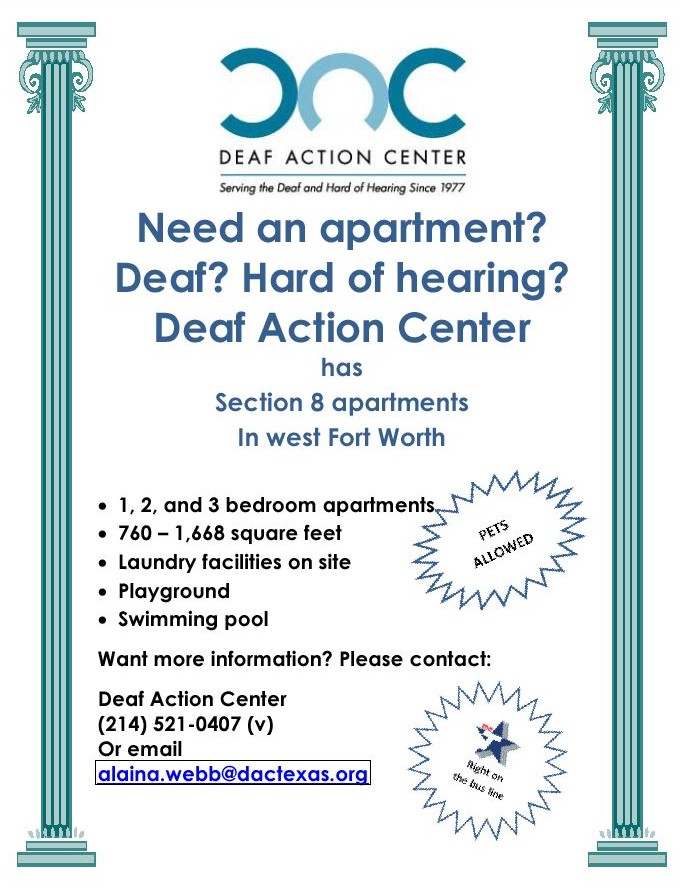 DAC FW Apartments flier - May, 2011