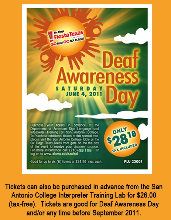Six Flags Deaf Awareness Day – San Antonio – Deaf Network of Texas