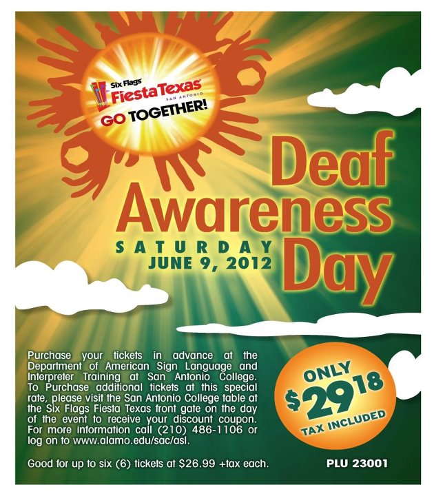 Deaf Day: Six Flags Fiesta 6/9/12 – San Antonio – Deaf Network of Texas