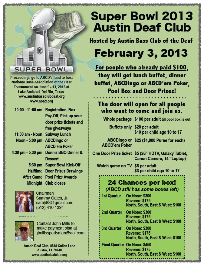 Super Bowl 2013 at Austin Deaf Club Deaf Network of Texas