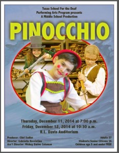 TSD Performing Arts Program Presents: Pinocchio – Austin – Deaf Network
