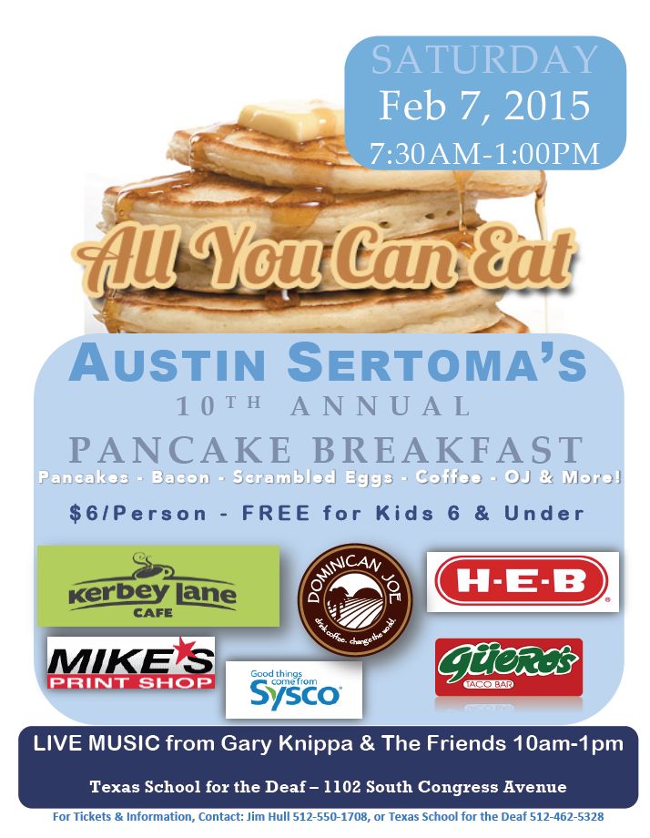 Austin Sertoma’s Annual Pancake Breakfast Fundraiser 2015 Deaf