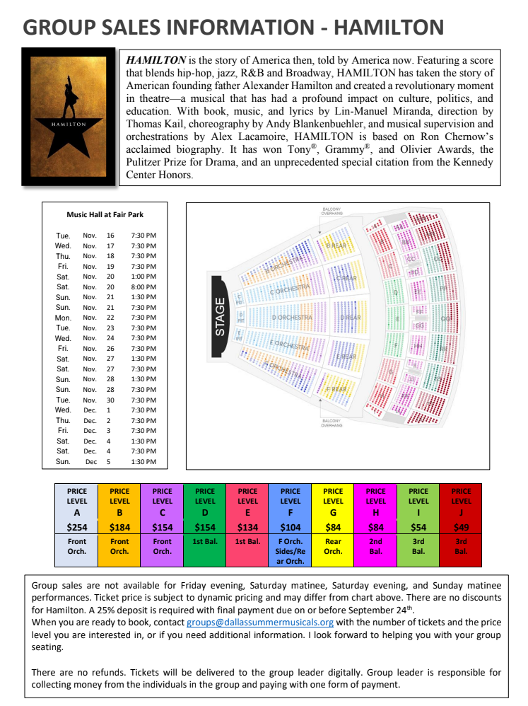 ASL Tickets for Hamilton at Dallas Summers Musicals Deaf Network of Texas