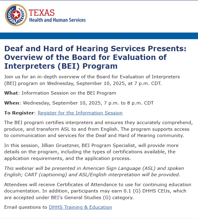 BOARD FOR EVALUATION OF INTERPRETERS BEI REGISTRY visual data 7