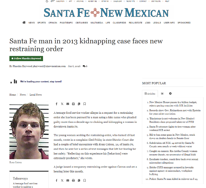 Santa Fe man in 2013 kidnapping case faces new restraining order – Deaf ...